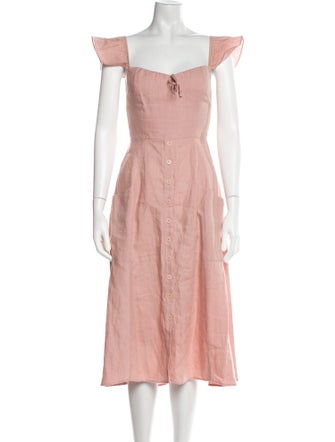 Reformation Linen Midi Length Dress