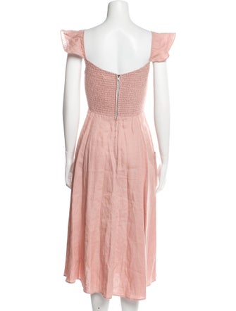 Reformation Linen Midi Length Dress