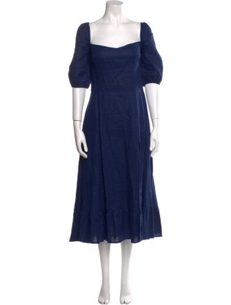 Reformation Square Neckline Long Dress