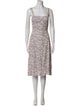 Reformation Floral Print Midi Length Dress
