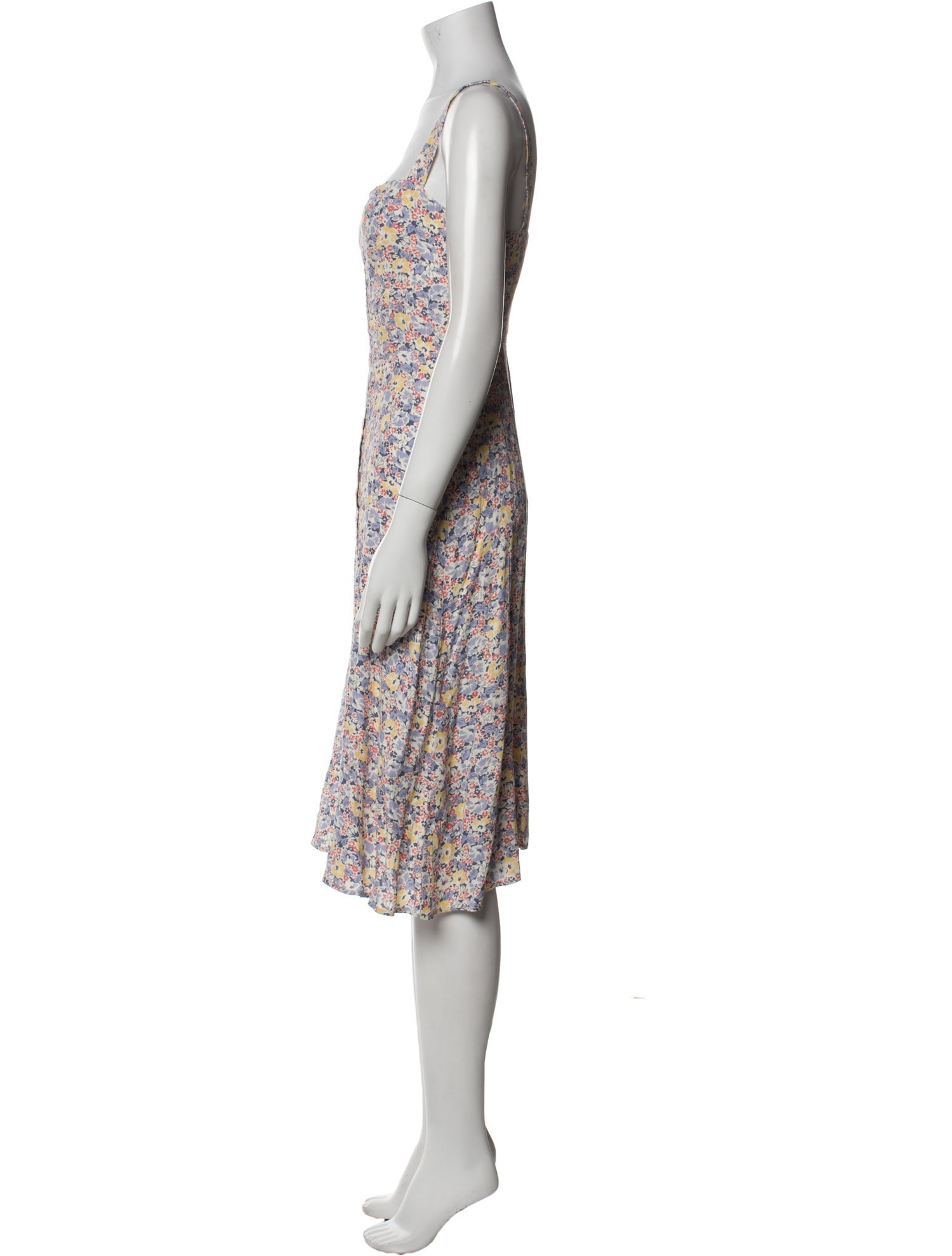 Reformation Floral Print Midi Length Dress