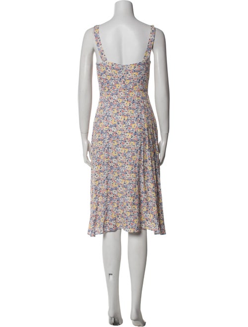 Reformation Floral Print Midi Length Dress