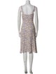 Reformation Floral Print Midi Length Dress