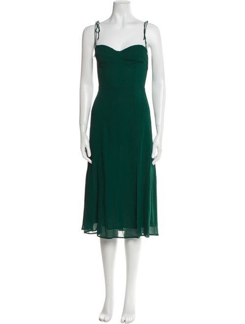 Reformation Square Neckline Knee-Length Dress