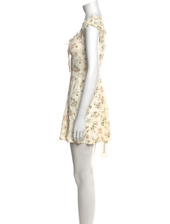 Reformation Floral Print Mini Dress