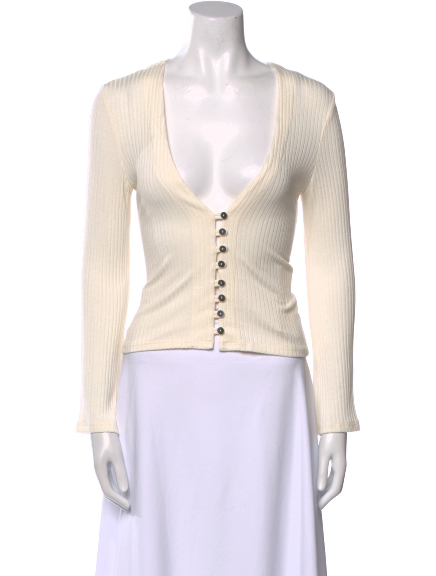 Reformation V-Neck Long Sleeve Crop Top w/ Tags