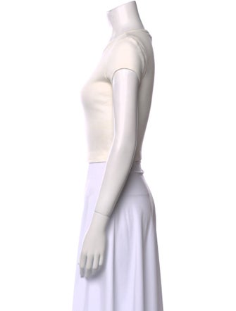 Reformation Scoop Neck Short Sleeve Crop Top