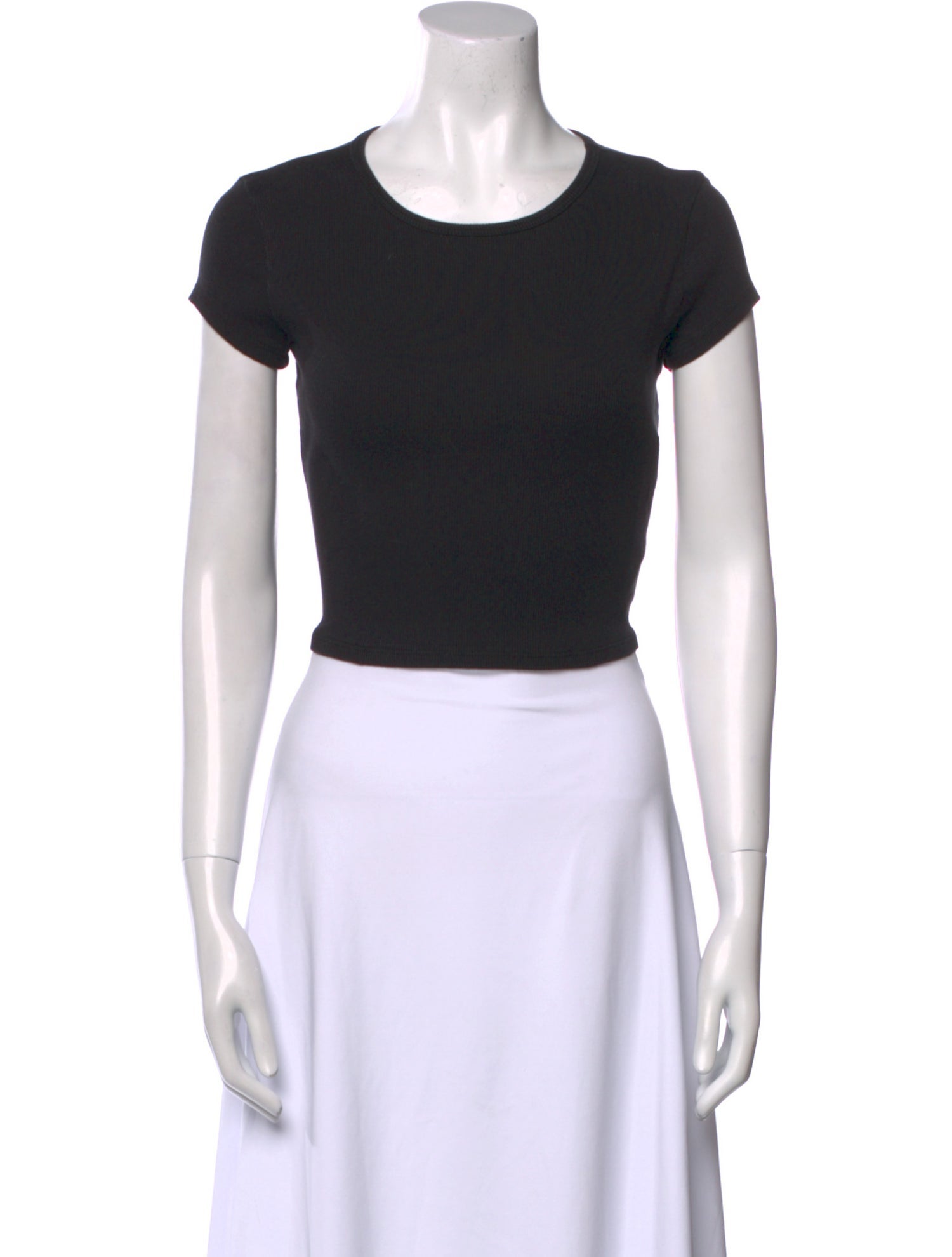 Reformation Crew Neck Short Sleeve Crop Top