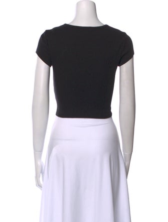 Reformation Crew Neck Short Sleeve Crop Top