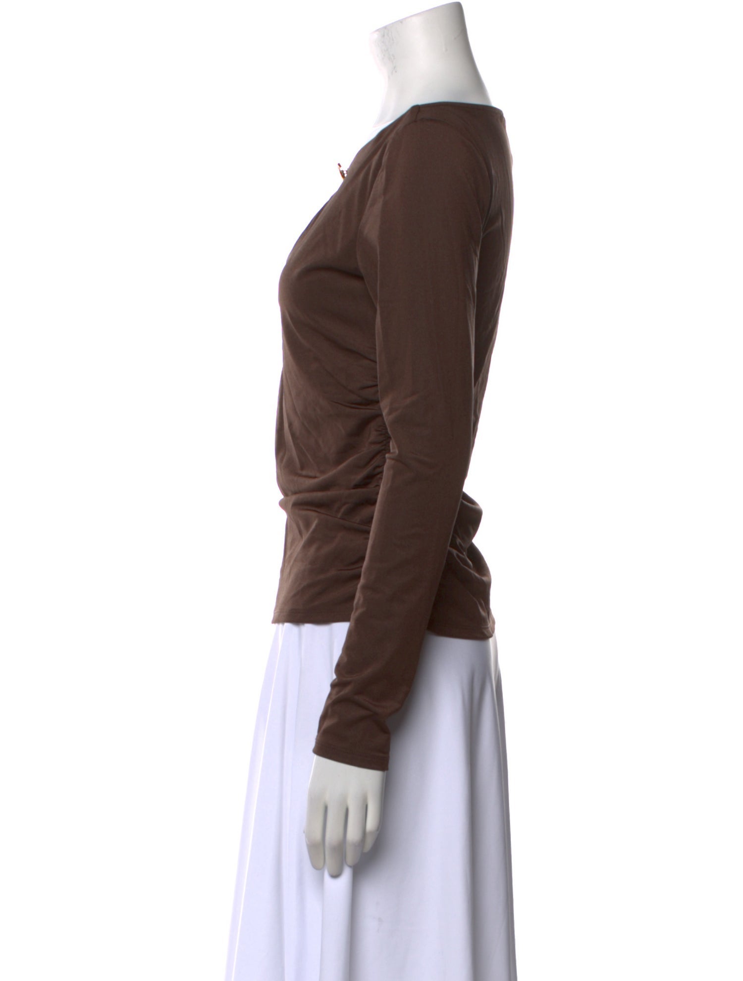 Reformation Bateau Neckline Long Sleeve Top