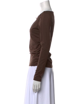 Reformation Bateau Neckline Long Sleeve Top