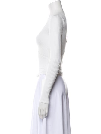 Reformation V-Neck Long Sleeve Crop Top