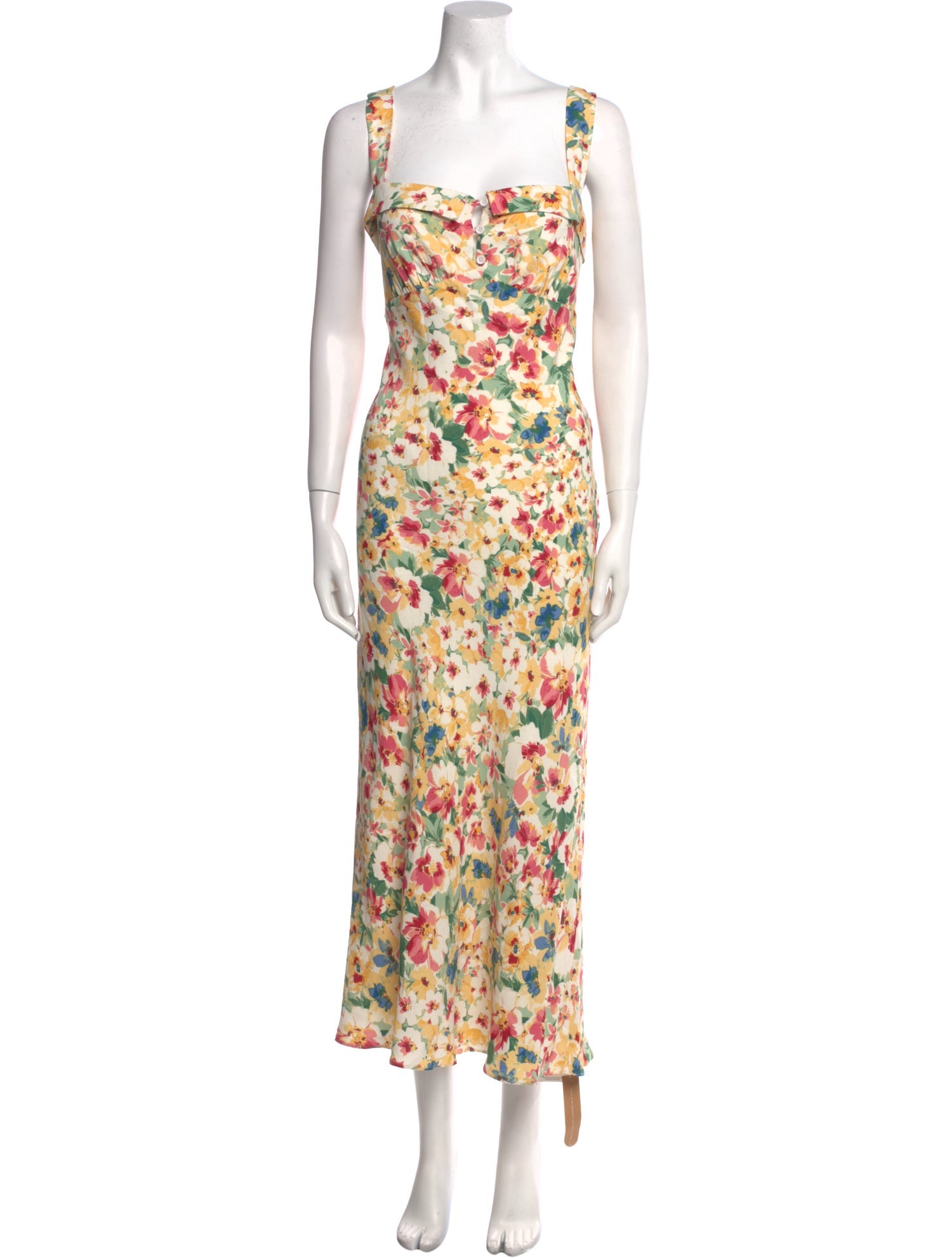Reformation Floral Print Long Dress