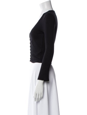 Reformation V-Neck Three-Quarter Sleeve Crop Top