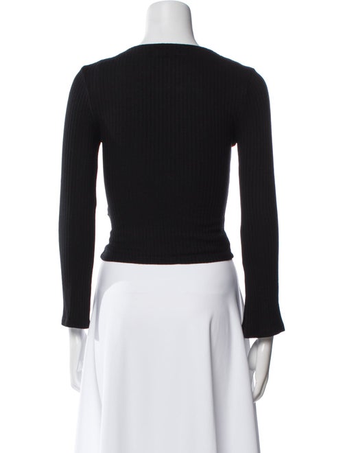 Reformation V-Neck Three-Quarter Sleeve Crop Top