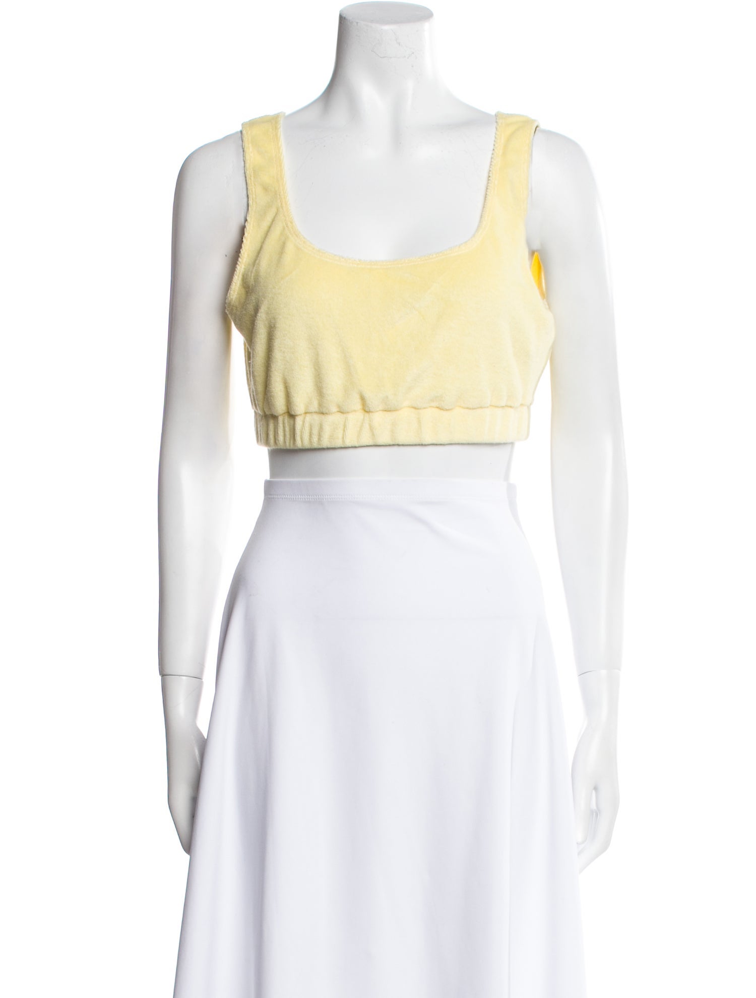 Reformation Square Neckline Sleeveless Crop Top