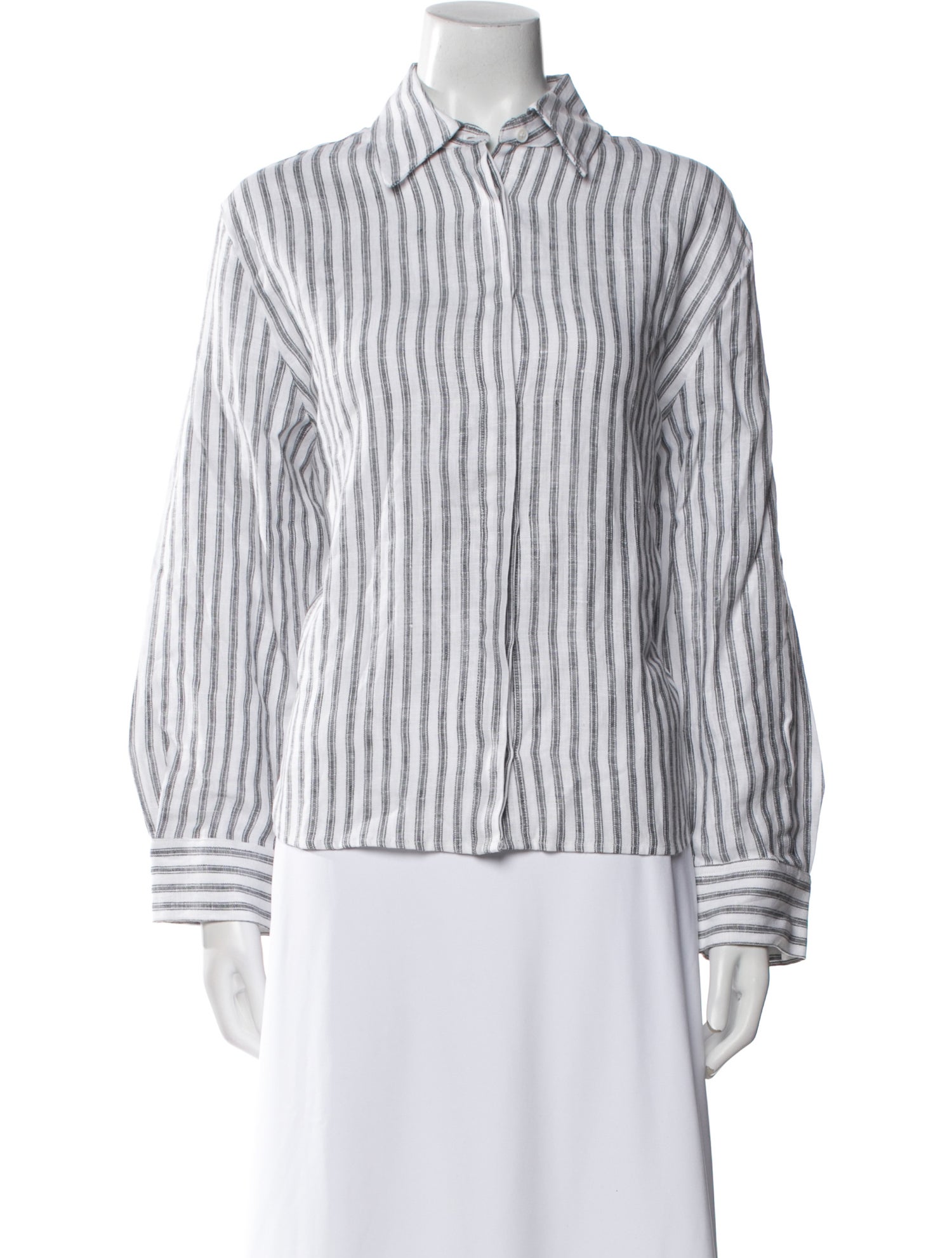 Reformation Linen Striped Button-Up Top w/ Tags
