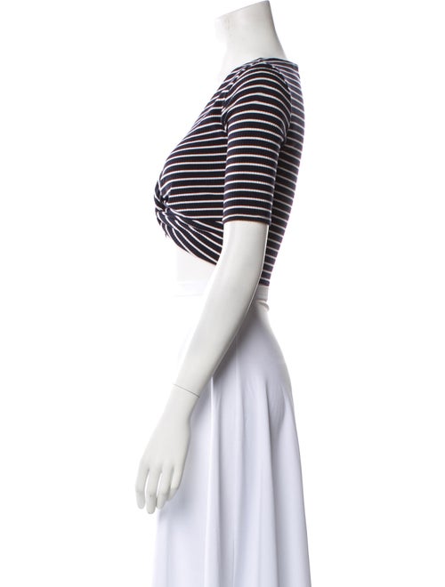 Reformation Striped V-Neck Crop Top