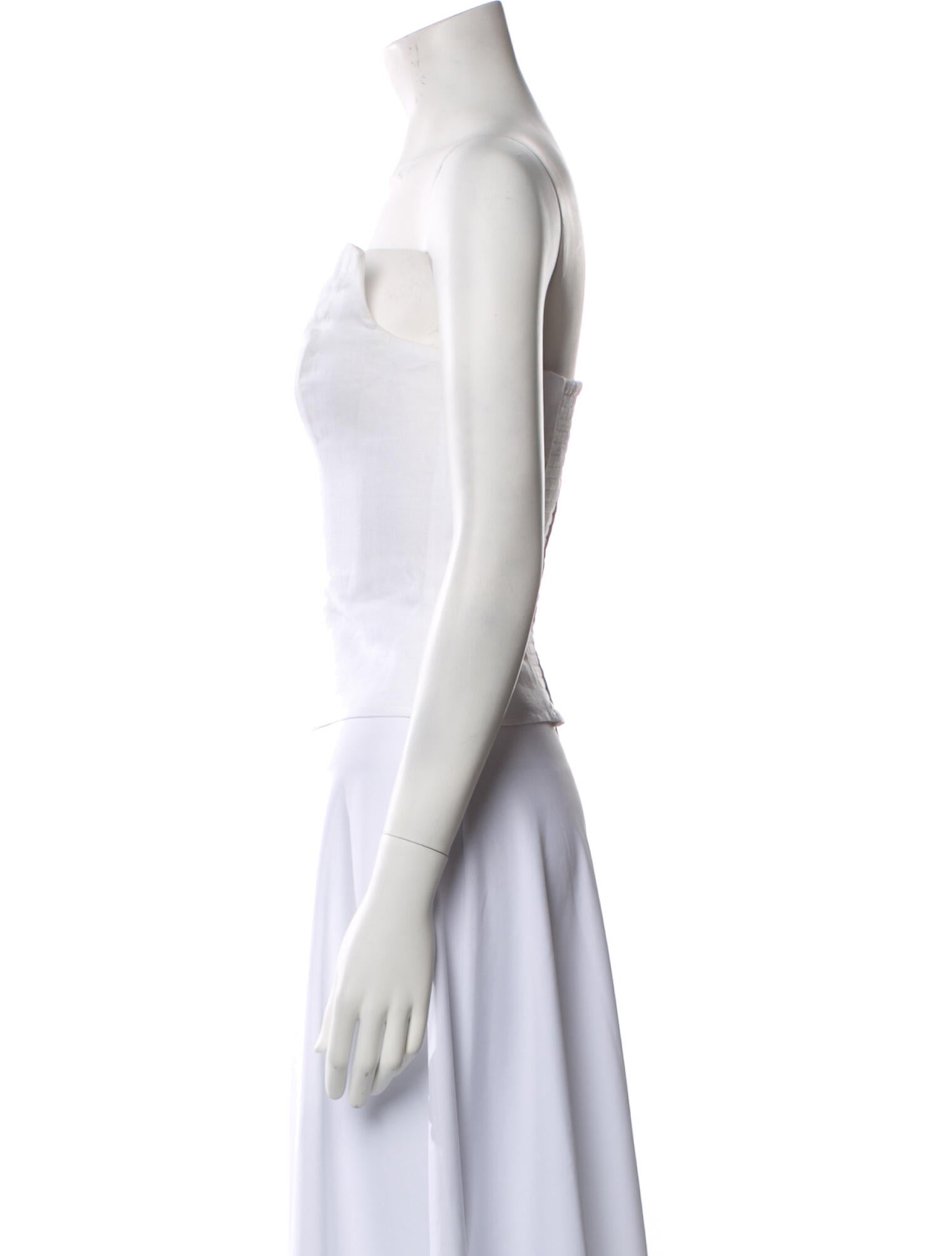 Reformation Linen Square Neckline Crop Top