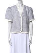 Reformation Linen Striped Button-Up Top