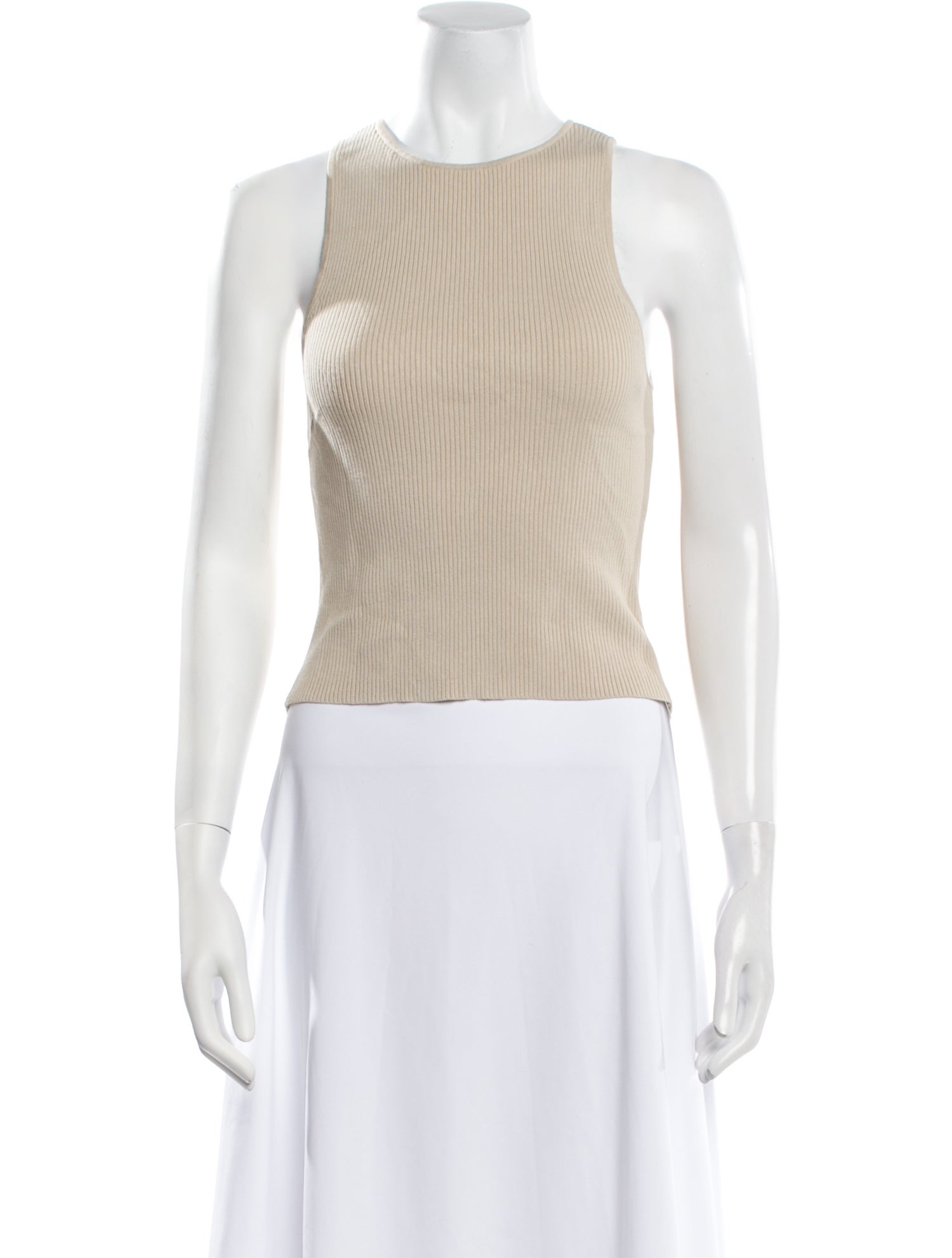 Reformation Crew Neck Sleeveless Crop Top