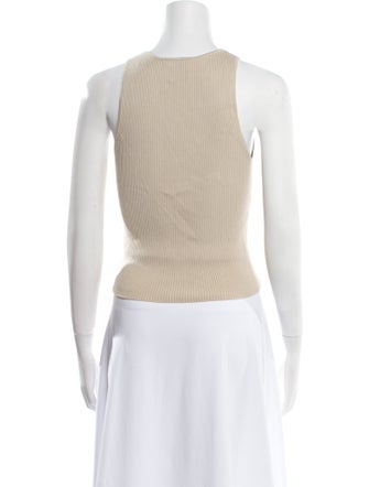 Reformation Crew Neck Sleeveless Crop Top