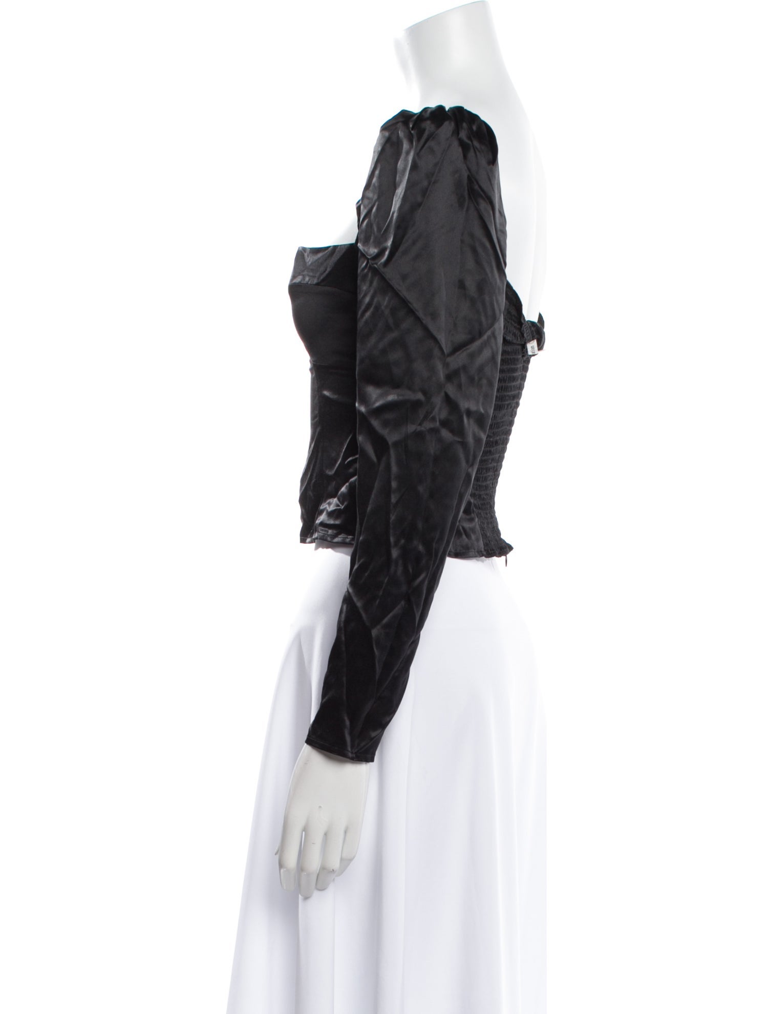 Reformation Silk Square Neckline Crop Top