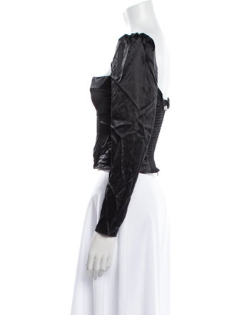 Reformation Silk Square Neckline Crop Top