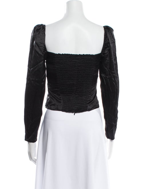 Reformation Silk Square Neckline Crop Top