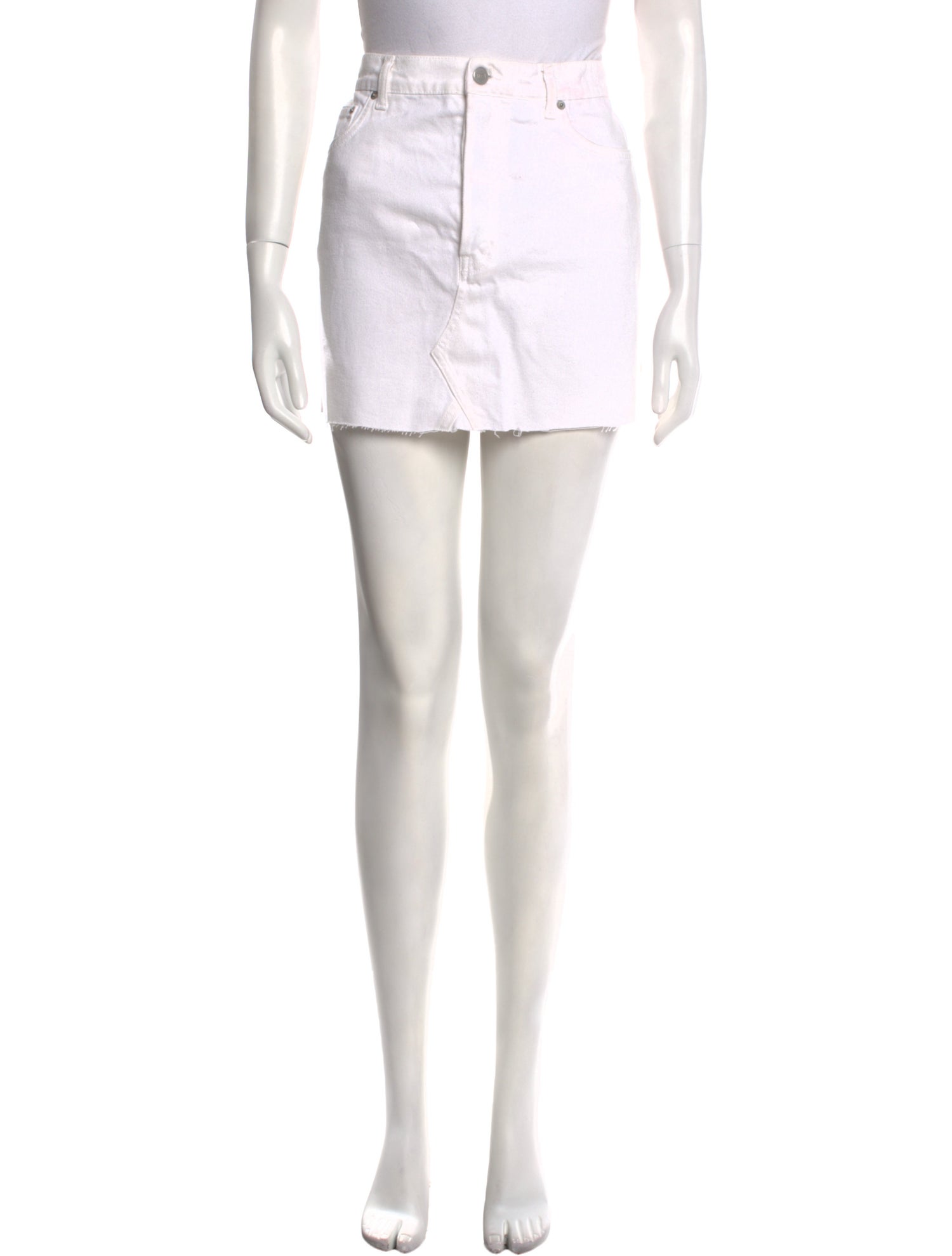 Reformation Raw-Edge Trim Mini Skirt