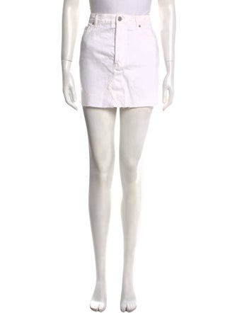 Reformation Raw-Edge Trim Mini Skirt