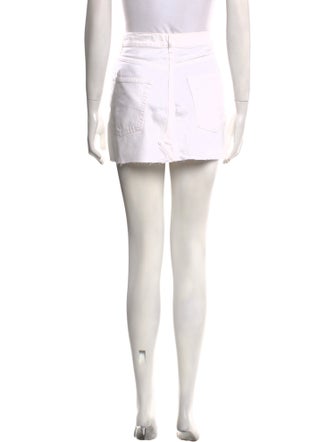 Reformation Raw-Edge Trim Mini Skirt