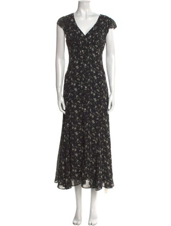 Reformation Floral Print Long Dress