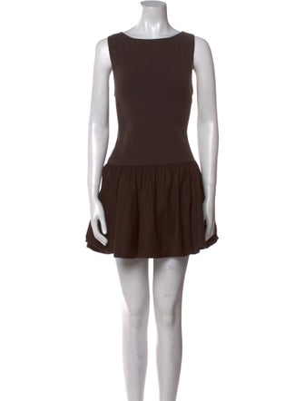 Reformation Bateau Neckline Mini Dress