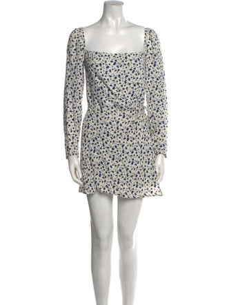Reformation Floral Print Mini Dress