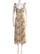 Reformation Floral Print Midi Length Dress