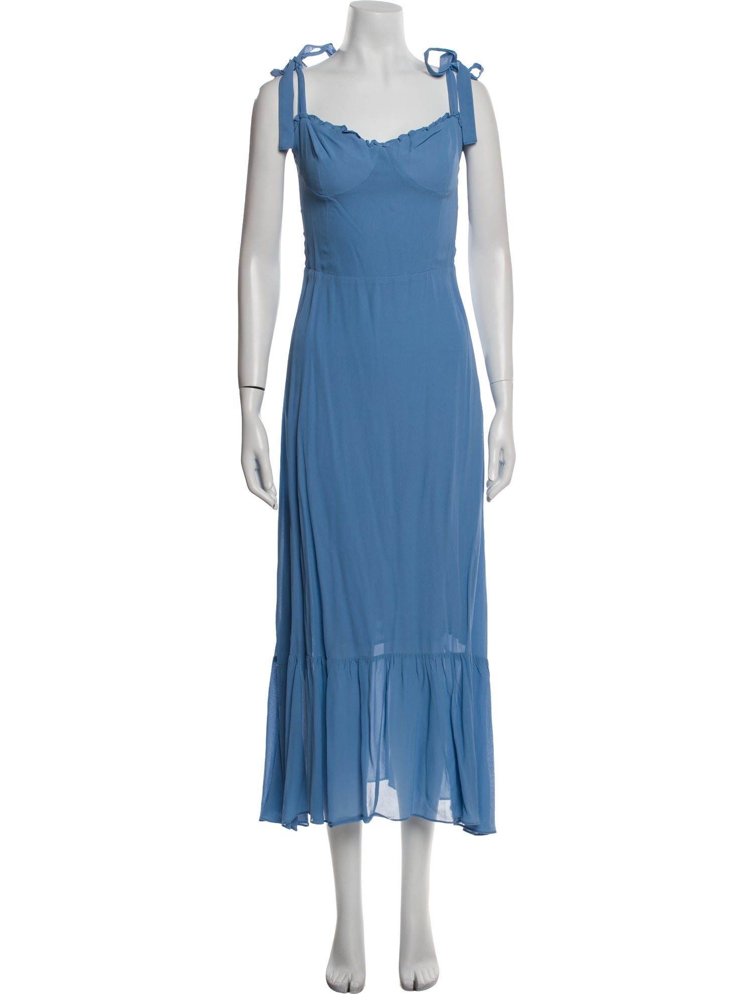 Reformation Square Neckline Long Dress