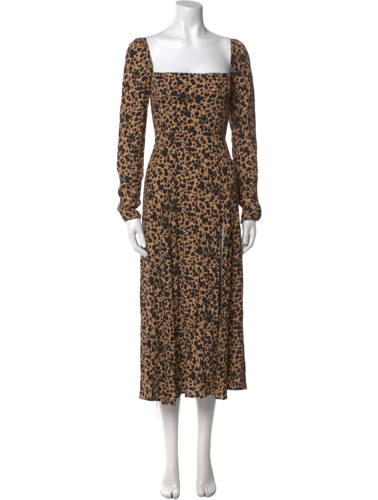 Reformation Animal Print Midi Length Dress w/ Tags