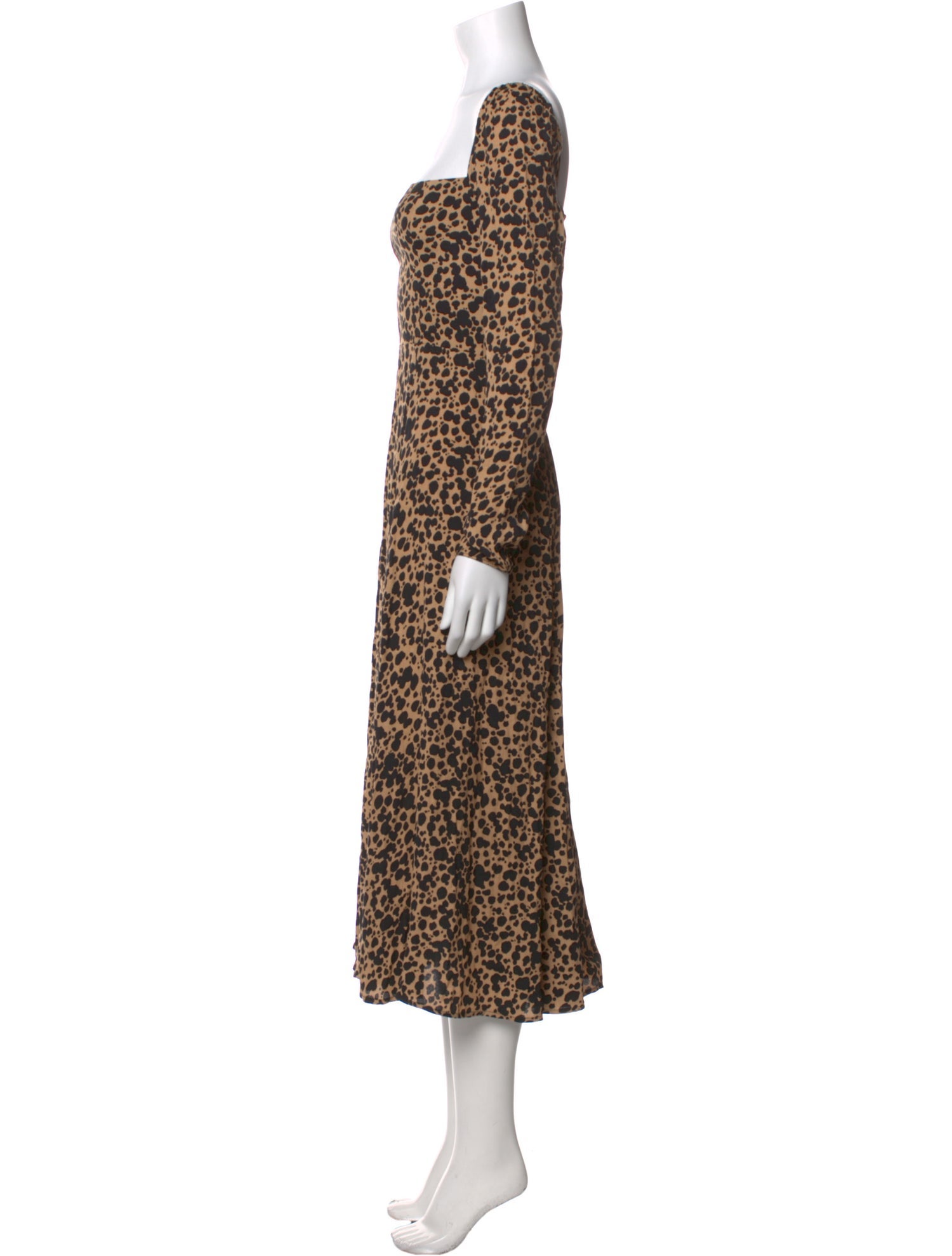 Reformation Animal Print Midi Length Dress w/ Tags