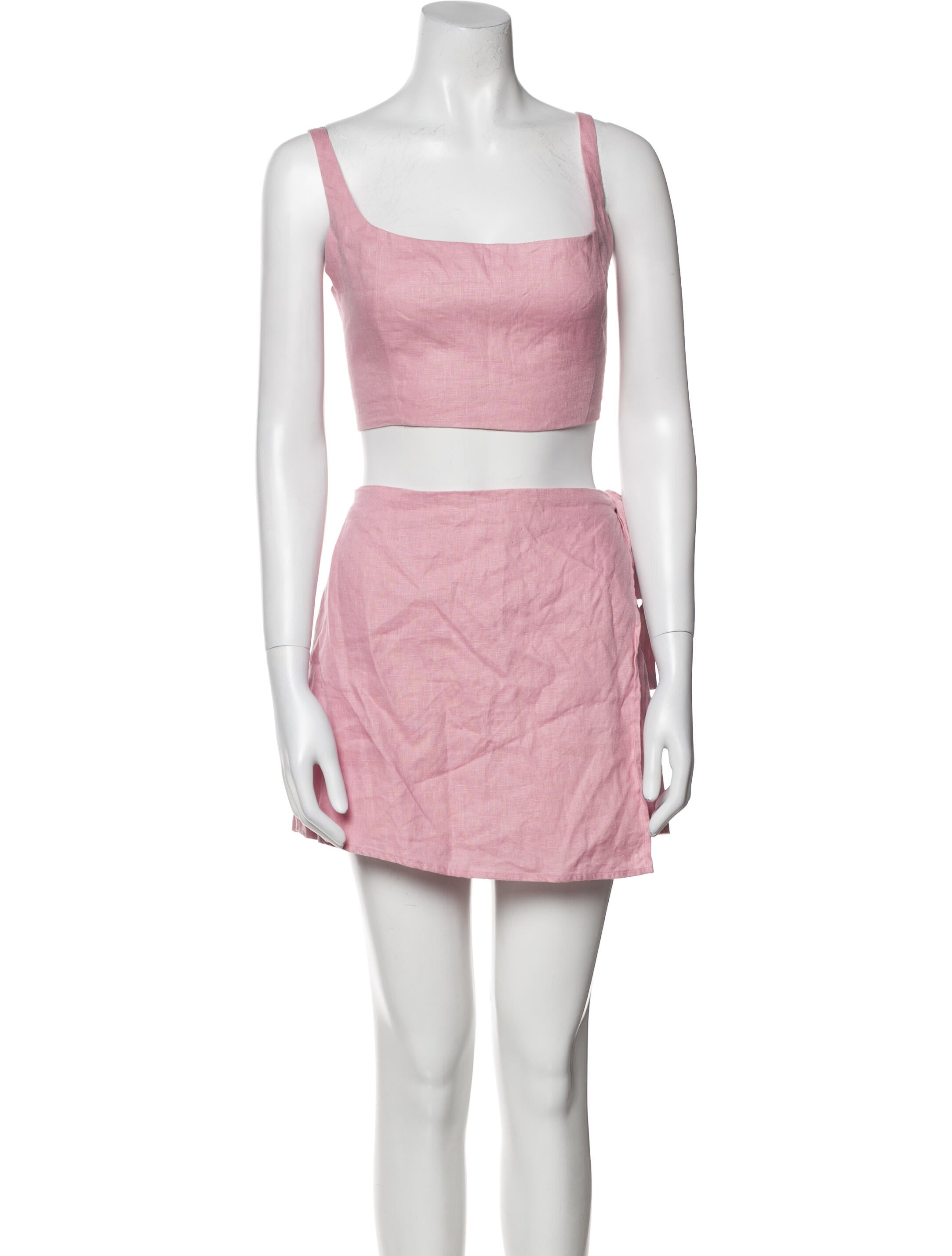 Reformation Linen Cutout Accent Short Set w/ Tags