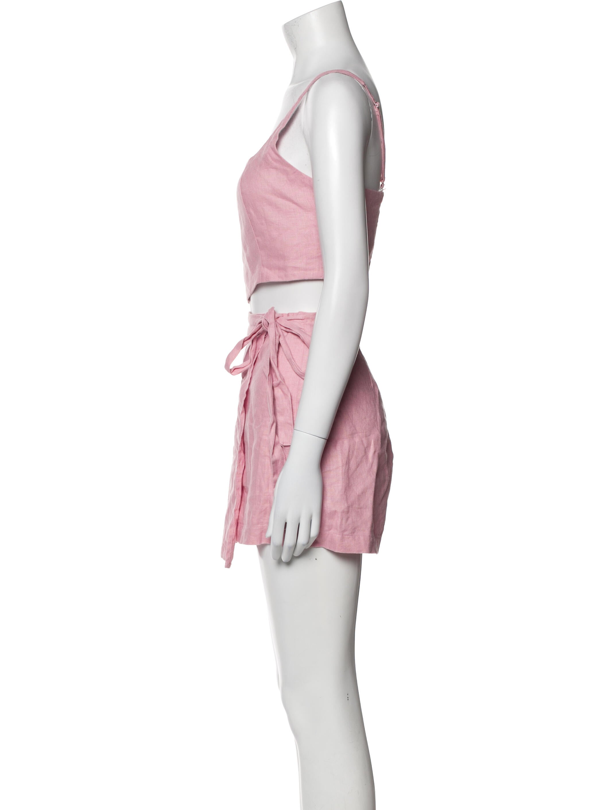 Reformation Linen Cutout Accent Short Set w/ Tags