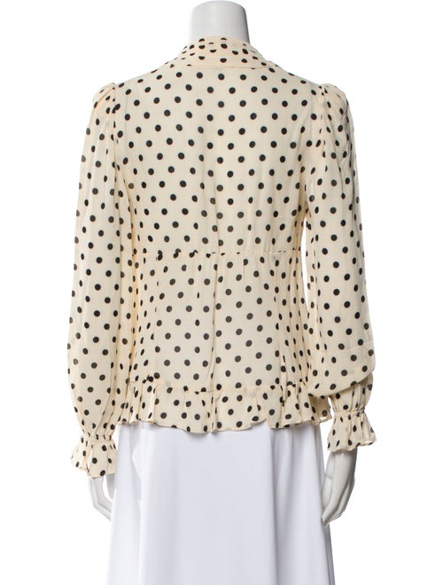 Reformation Polka Dot Print V-Neck Blouse