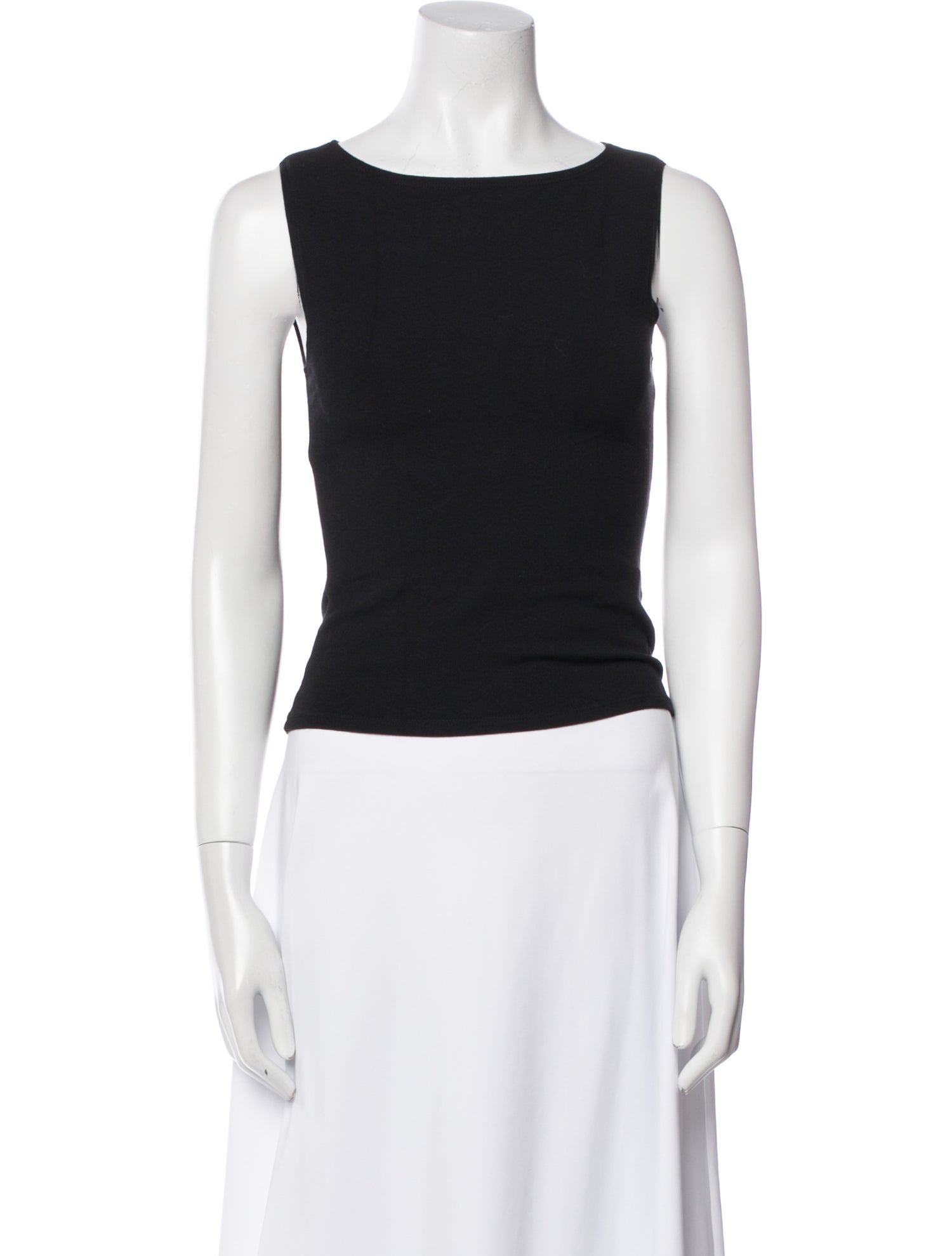 Reformation Bateau Neckline Sleeveless Crop Top