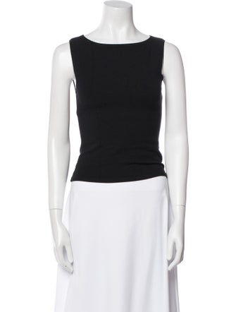 Reformation Bateau Neckline Sleeveless Crop Top