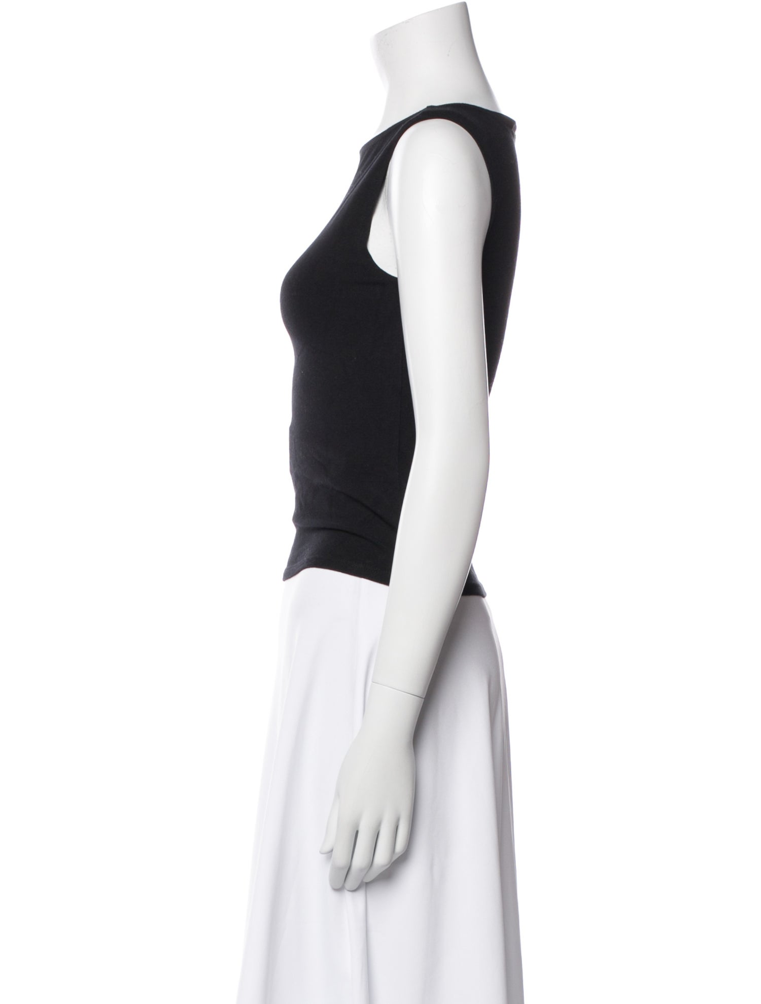 Reformation Bateau Neckline Sleeveless Crop Top