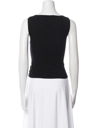 Reformation Bateau Neckline Sleeveless Crop Top
