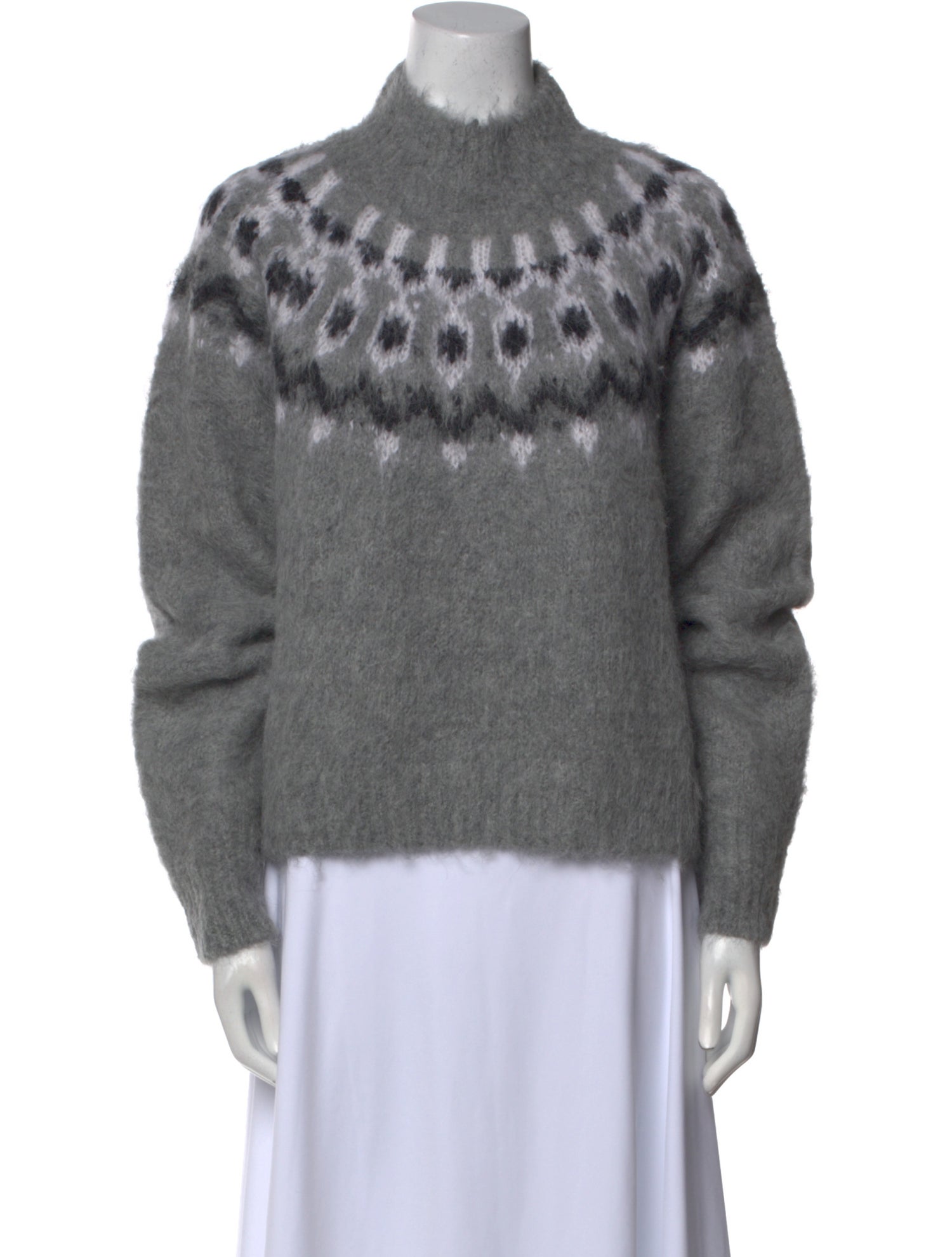 Reformation Graphic Print Turtleneck Sweater