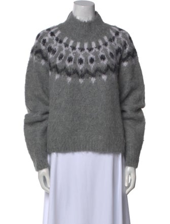 Reformation Graphic Print Turtleneck Sweater