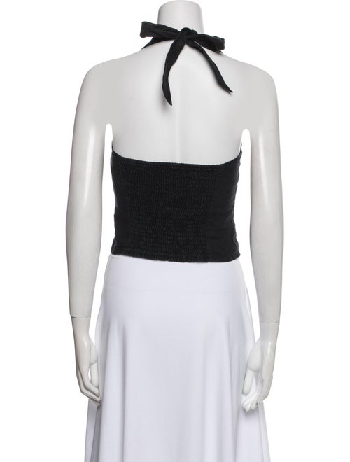 Reformation Linen Square Neckline Crop Top