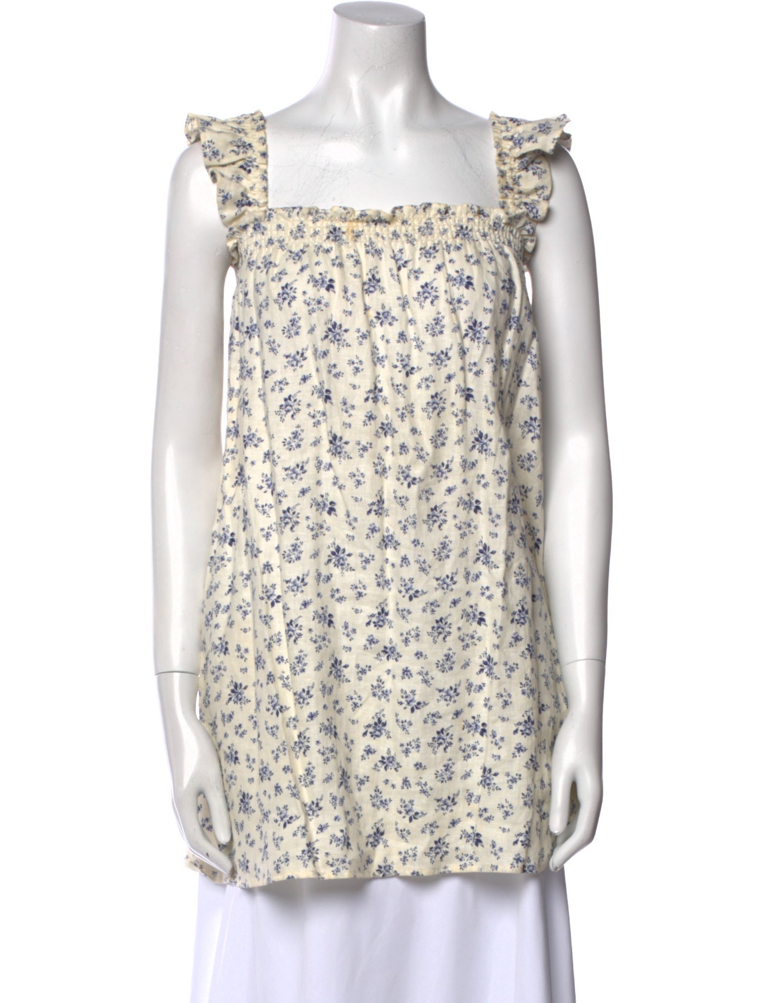 Reformation Linen Floral Print Tunic